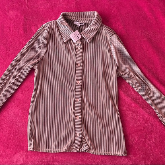 Fashion Nova Pants - Fashion Nova Stripe Nude Set